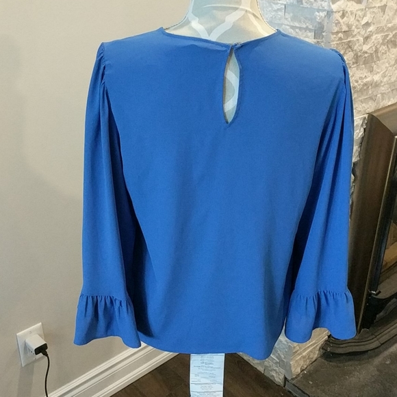 Zara hi low blouse with frilled bell sleeve - Picture 4 of 6